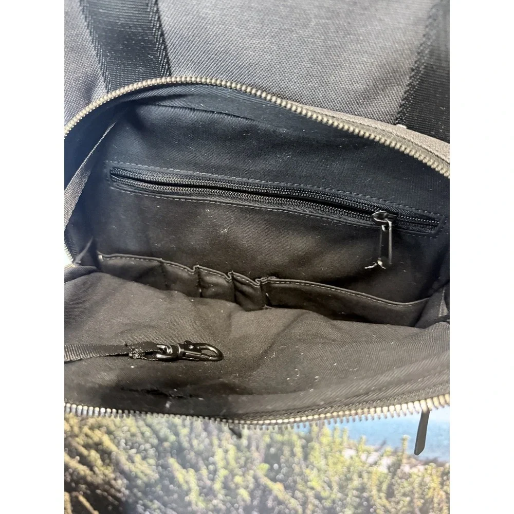 Brooks Brothers BB18821 Grant Dual-Handle Backpack -Charcoal Grey & Black-New